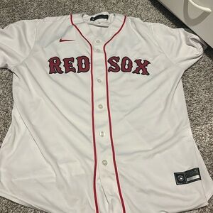 David Ortiz White Red Sox Jersey XL